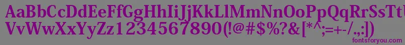 KozminproHeavy Font – Purple Fonts on Gray Background