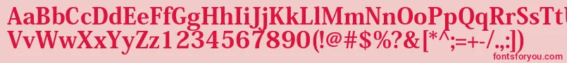 KozminproHeavy Font – Red Fonts on Pink Background