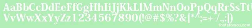 KozminproHeavy Font – White Fonts on Green Background