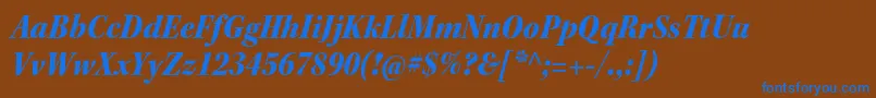 KeplerstdBlackscnitsubh Font – Blue Fonts on Brown Background