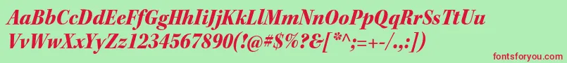 KeplerstdBlackscnitsubh Font – Red Fonts on Green Background