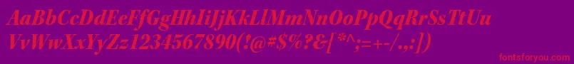 KeplerstdBlackscnitsubh-Schriftart – Rote Schriften auf violettem Hintergrund