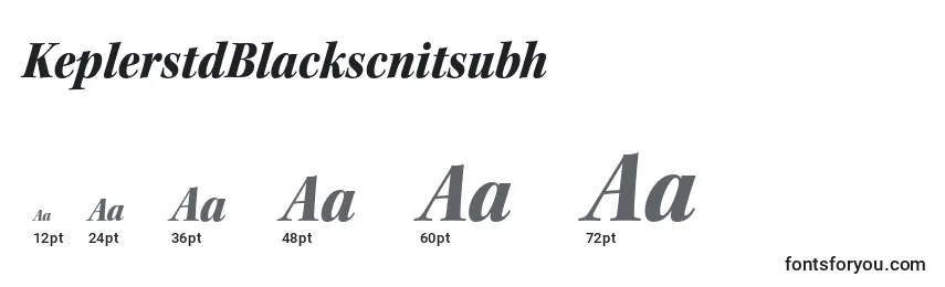 KeplerstdBlackscnitsubh Font Sizes