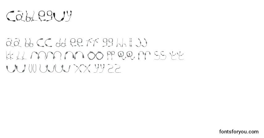 Schriftart CableGuy – Alphabet, Zahlen, spezielle Symbole