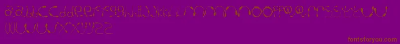 CableGuy-Schriftart – Braune Schriften auf violettem Hintergrund