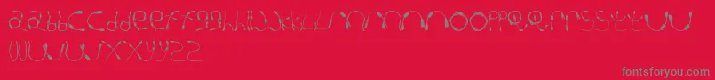 フォントCableGuy – 赤い背景に灰色の文字