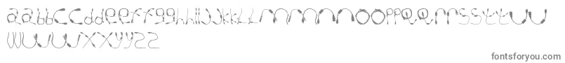 CableGuy-fontti – harmaat kirjasimet valkoisella taustalla
