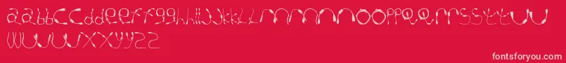 CableGuy Font – Pink Fonts on Red Background
