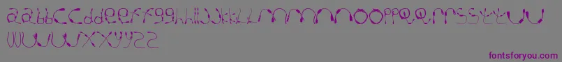 CableGuy-fontti – violetit fontit harmaalla taustalla