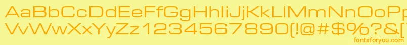 MicrosquareExRegular Font – Orange Fonts on Yellow Background