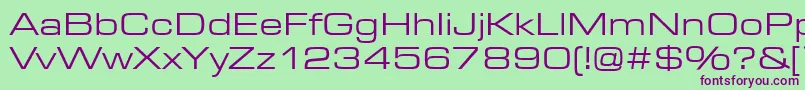 MicrosquareExRegular Font – Purple Fonts on Green Background