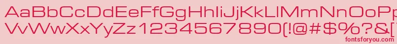 MicrosquareExRegular Font – Red Fonts on Pink Background