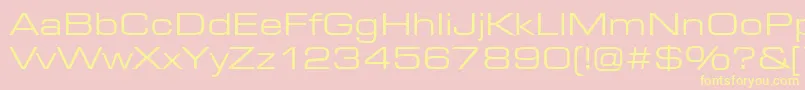 MicrosquareExRegular Font – Yellow Fonts on Pink Background