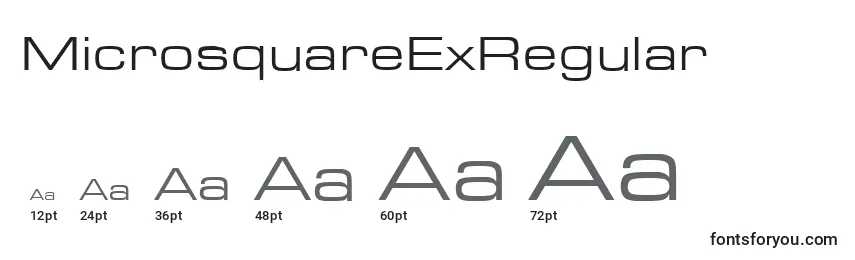 MicrosquareExRegular Font Sizes