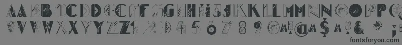 Glitter-Schriftart – Schwarze Schriften auf grauem Hintergrund