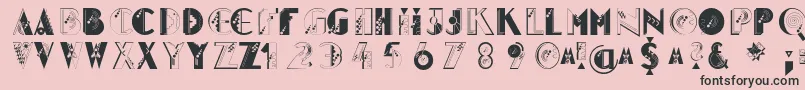 Glitter Font – Black Fonts on Pink Background