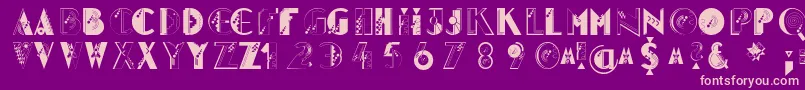 Glitter Font – Pink Fonts on Purple Background