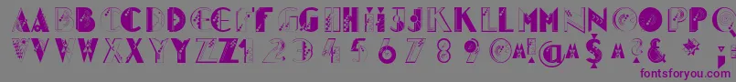 Glitter Font – Purple Fonts on Gray Background