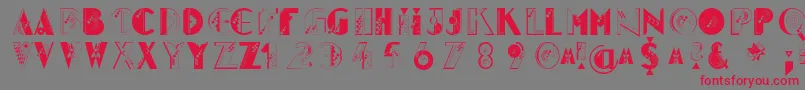 Glitter Font – Red Fonts on Gray Background