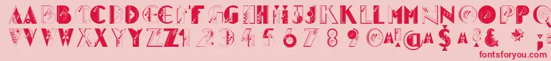 Glitter Font – Red Fonts on Pink Background