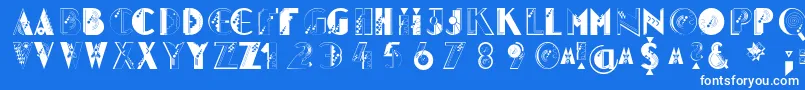 Glitter Font – White Fonts on Blue Background