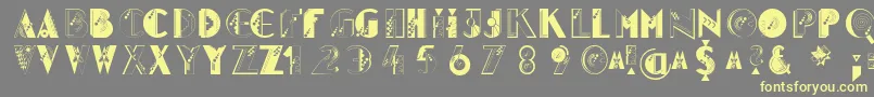 Glitter-Schriftart – Gelbe Schriften auf grauem Hintergrund