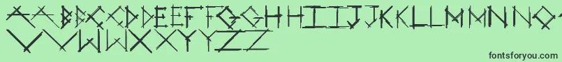 StrokeyVeryverybold Font – Black Fonts on Green Background
