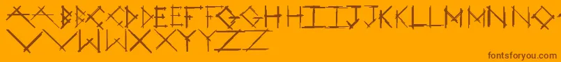 StrokeyVeryverybold Font – Brown Fonts on Orange Background
