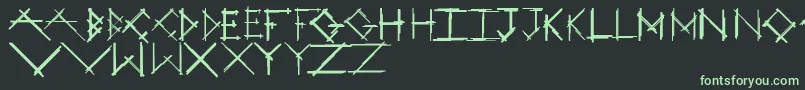 Czcionka StrokeyVeryverybold – zielone czcionki na czarnym tle