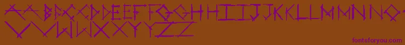 StrokeyVeryverybold Font – Purple Fonts on Brown Background