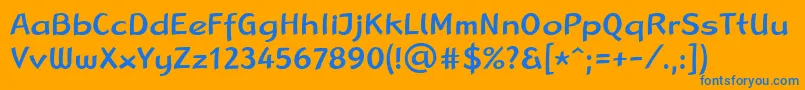 LinotypeRanaMedium Font – Blue Fonts on Orange Background