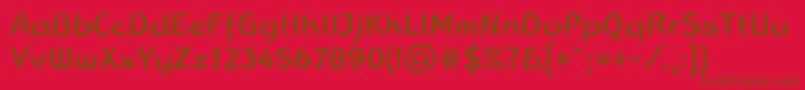 LinotypeRanaMedium Font – Brown Fonts on Red Background