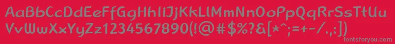 フォントLinotypeRanaMedium – 赤い背景に灰色の文字