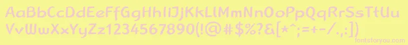 LinotypeRanaMedium Font – Pink Fonts on Yellow Background