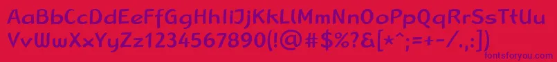Police LinotypeRanaMedium – polices violettes sur fond rouge