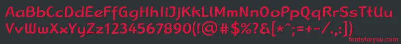 LinotypeRanaMedium Font – Red Fonts on Black Background