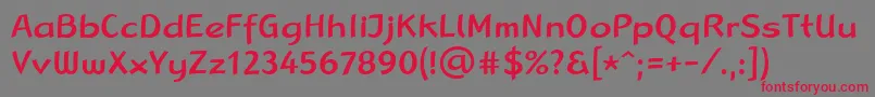 LinotypeRanaMedium Font – Red Fonts on Gray Background