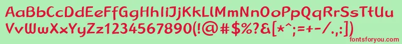 LinotypeRanaMedium Font – Red Fonts on Green Background