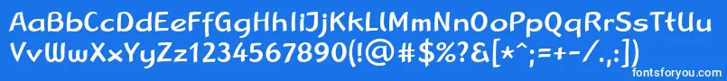 LinotypeRanaMedium Font – White Fonts on Blue Background