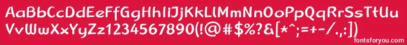 LinotypeRanaMedium Font – White Fonts on Red Background