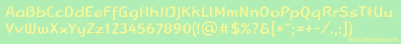 LinotypeRanaMedium Font – Yellow Fonts on Green Background