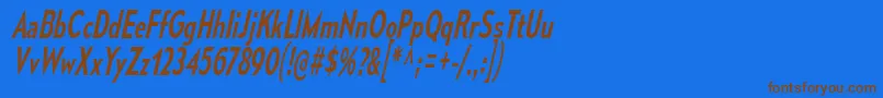 MesmerizeCdRgIt Font – Brown Fonts on Blue Background