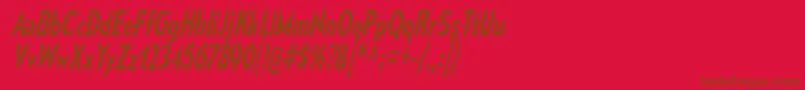 MesmerizeCdRgIt Font – Brown Fonts on Red Background