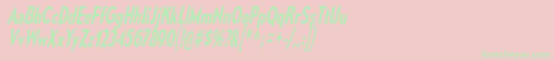 MesmerizeCdRgIt Font – Green Fonts on Pink Background
