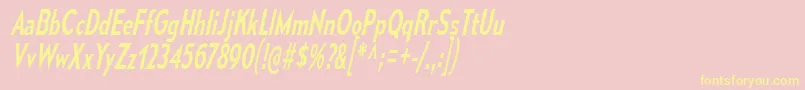 MesmerizeCdRgIt Font – Yellow Fonts on Pink Background