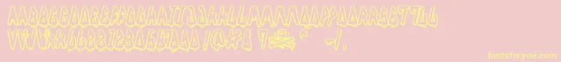 Fatcap Font – Yellow Fonts on Pink Background