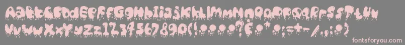 CatBasahKentalMenetes Font – Pink Fonts on Gray Background