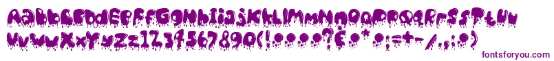 CatBasahKentalMenetes-Schriftart – Violette Schriften auf weißem Hintergrund