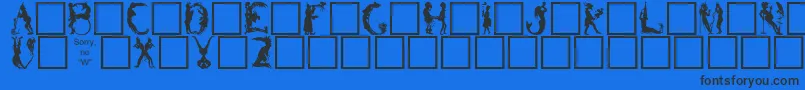 Bizarro Font – Black Fonts on Blue Background