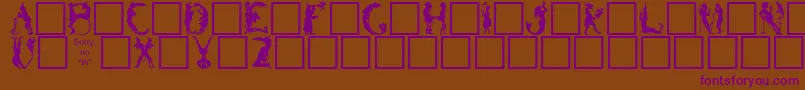 Bizarro Font – Purple Fonts on Brown Background